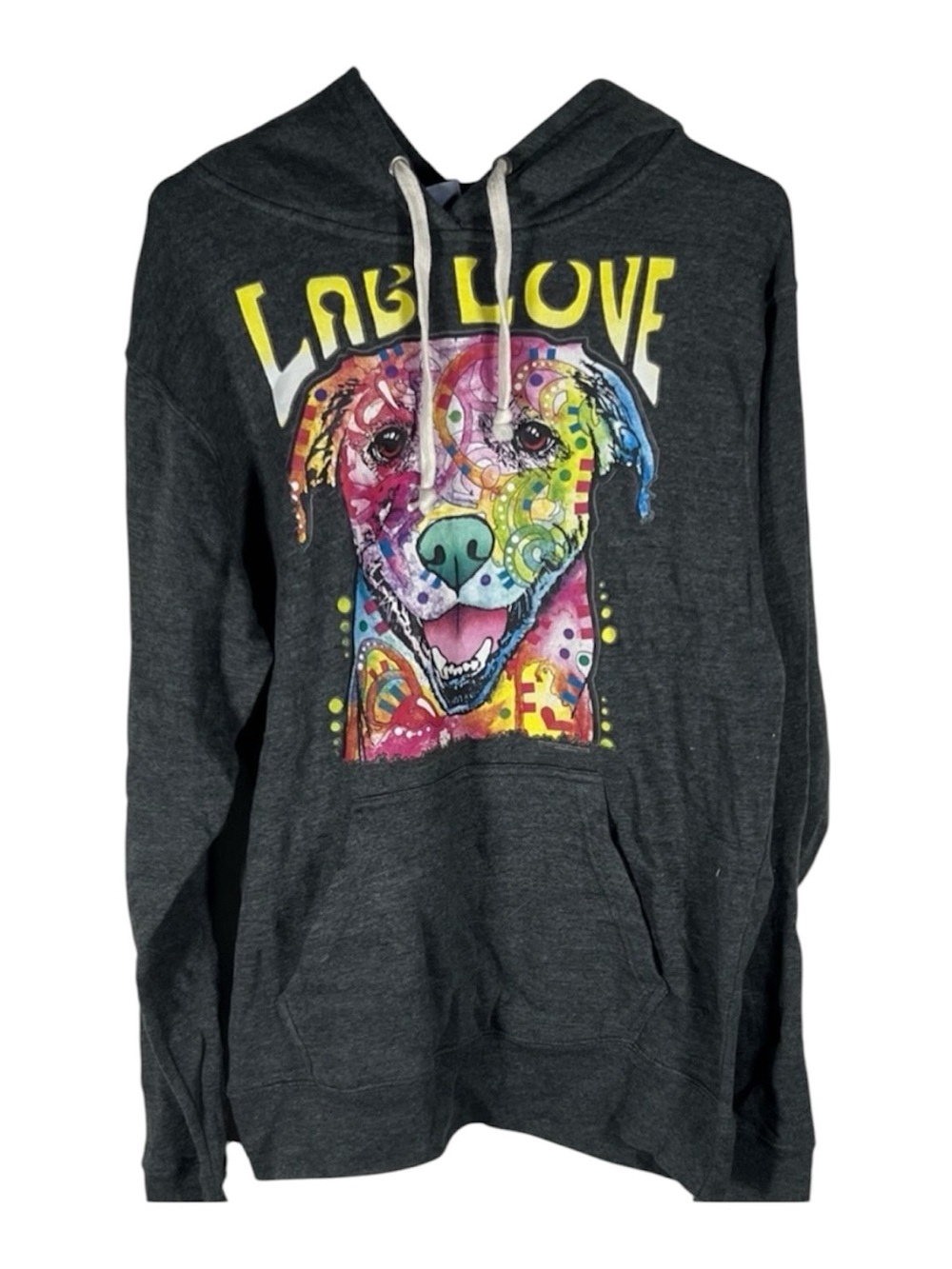 Colorful Lab Love Hoodie Size L